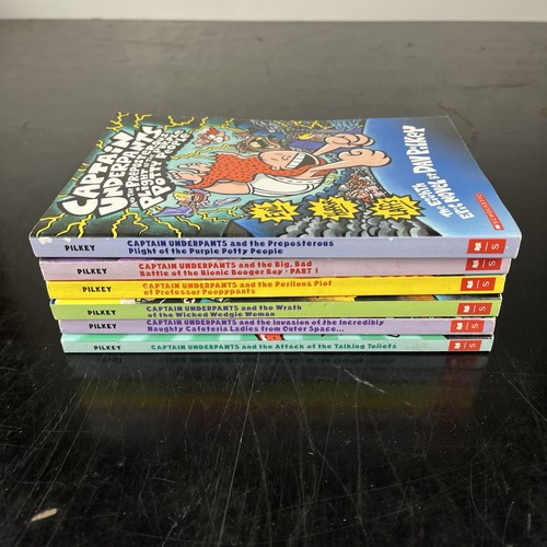 6 Paperback Captain Underpants Book Lot Dav Pilkey Scholastic Books - Picture 15 of 18