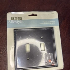 Restore & RestyleMetal Wall Double Switchplate, Refer to pictures.
