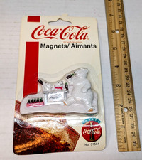 Vintage Arjon Coke Refrigerator Magnet Polar Bear & Kids Coca Cola Sold Here
