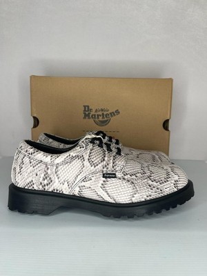 Dr. Martens Postal Supreme Men's 10.5 Gray Snake Print Lug Sole Shoes NEW