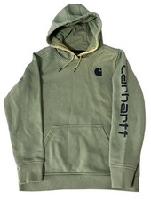 Carhartt 102791-GAO Women's Faded Green Size Large Pullover Hoodie Great Fading
