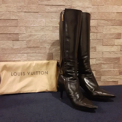LOUIS VUITTON Bottes Longues 34 Pour Femmes Authentic - Photo 1/4