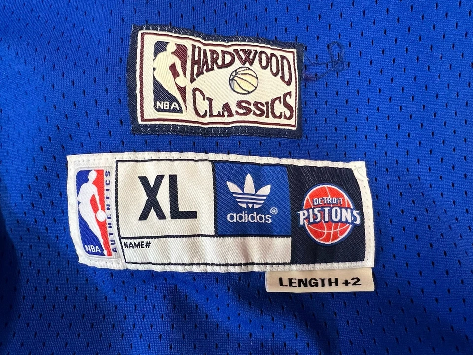 Detroit Pistons Dennis Rodman #10 XL Adidas Jersey Throwback Hardwood Classic - Image 3 of 4