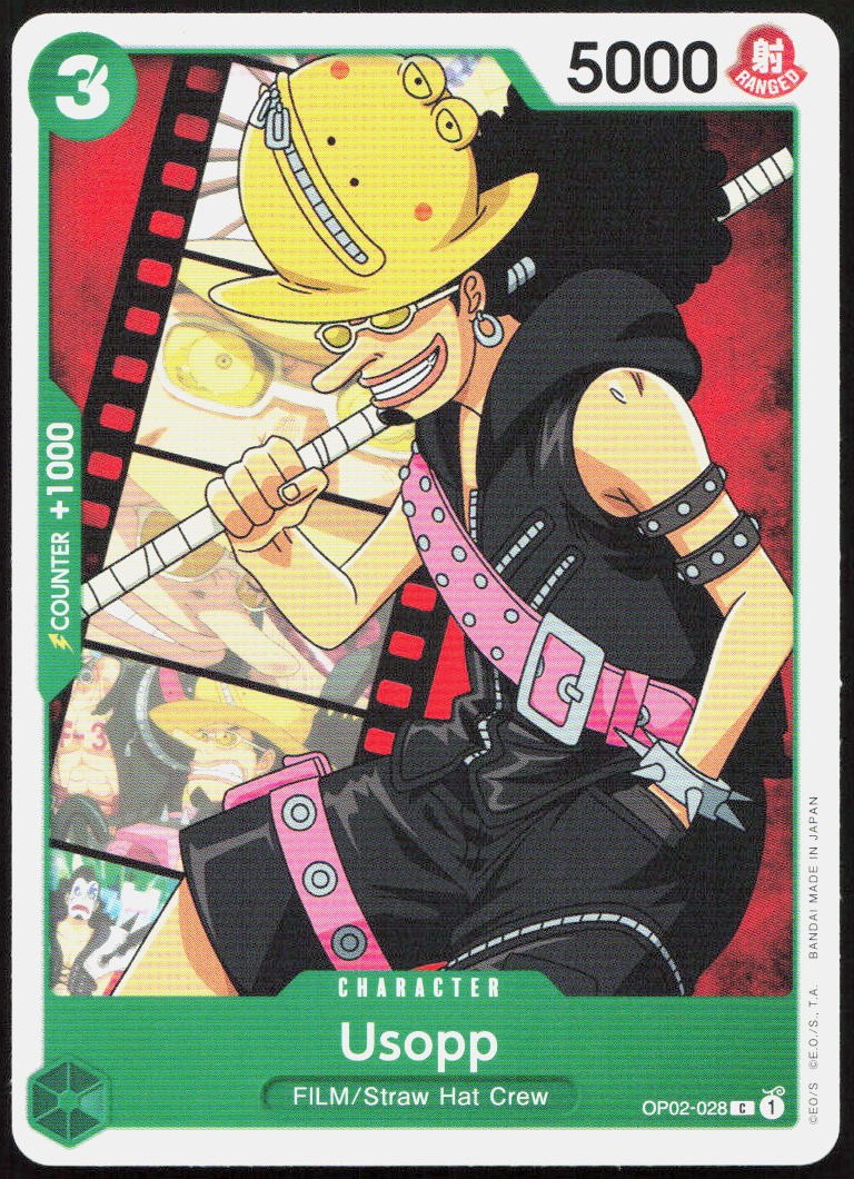 Usopp OP02-028 Common Paramount War One Piece Near Mint