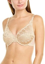Wacoal 34DDD Bra Beige Arabesque Lace 85199 Underwire Back Closure Nude