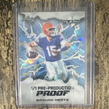 Leaf Flash Graham Mertz 1/1 Pre-Production Proof Football Card