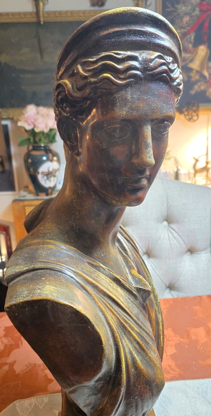 Large Artemis Diana Bust Sculpture Statue Greek 23 In Bust Statue Classical Art