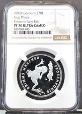 2018 GERMANY SILVER 20 EURO FROG PRINCE GRIMMS FAIRY TALE NGC PF 70 ULTRA CAMEO