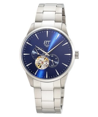 ETT ECO TECH TIME Herrenuhr Automatik Motion Drive Stahl/Blau EGS-40402-31M
