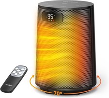 Portable Electric Oscillation Space Heater with Thermostat and Remote 12H Timer