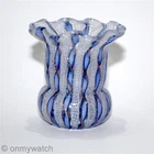 Vtg MURANO Toothpick Holder FRATELLI TOSO 🇮🇹 Italy ZANFIRICO Art Glass Glossy