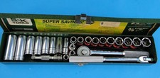 Vtg S-k Tools Metric Socket Set 1824 38 Drive 24 Piece Set Plus Beaker Bar.
