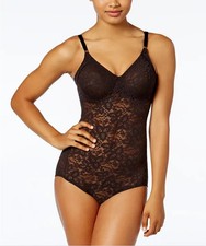 Bali Womens Firm Tummy Control Lace N Smooth Body Shaper DF8L10 Size 36B Black