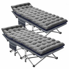 Folding Camping Cot, Extra Wide Heavy Duty Sleeping Cots