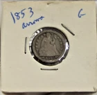1853 Arrows US Seated Liberty Dime 10c G (Cleaned)