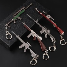 Real Metal Alloy Gun Model Keychain - Durable Car Key Ring