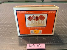 Lionel O Train NIP SIX 6 CONSTRUCTION RAILROAD SIGNS 6-32902 EXC LN Lot M