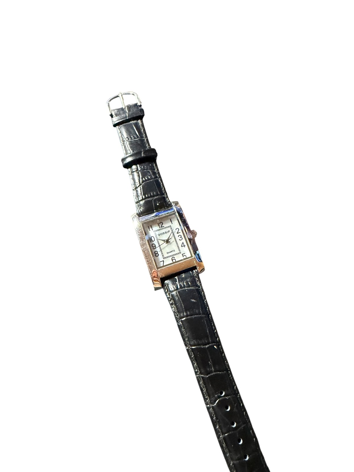 Gossip Women's Rectangular Silver Tone Quartz Wat… - image 3