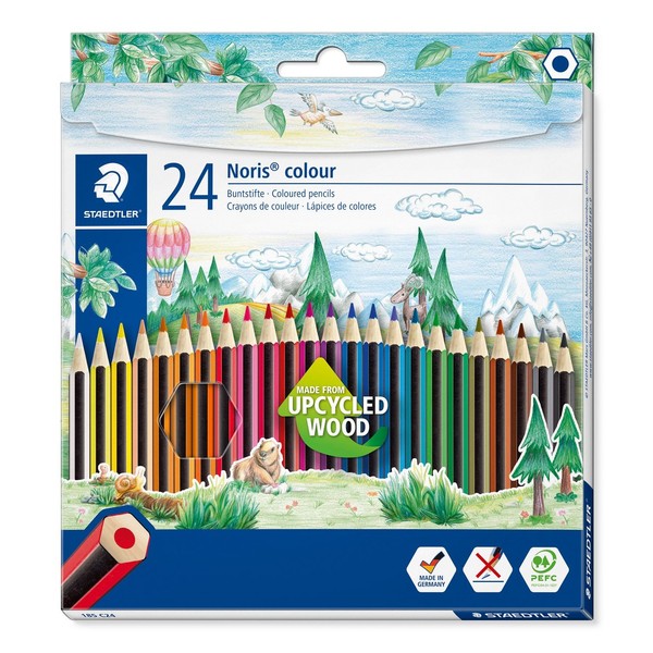 Staedtler Buntstifte Noris Colour 24Er Set Farbst.Noris 185 Upcycling 24S-image
