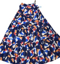 Nine West Maxi Dress Womens 2X Adjustable Straps June Bold Sundress