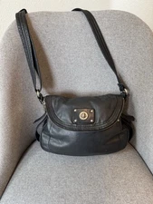 Marc By Marc Jacobs Motto Purse Black Leather 