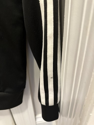 Adidas Black Full Zip Track Jacket Youth Kids Size S 9-10Y - Picture 5 of 5