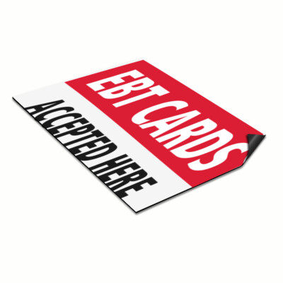 Car Magnet Set of 2 Debt Cards Accepted Here A Car Advertising Industrial Sign