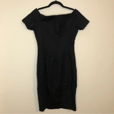formal black dress mid length ASTR the Label | Cory V-Neck Button-Front Midi Dress in Black main image 0
