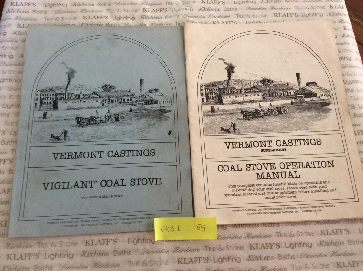 Vermont Castings Vigilant Coal stove manual 0057 hopper installing  maintenance | eBay