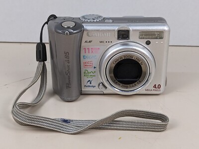 Canon PowerShot A85 4.0MP Digital Camera 3X Zoom Lens Silver