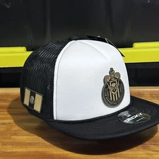 Las Chivas SnapBack Hat Decky Hats Foam Trucker Hat Black And White