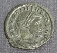 Roman Coin, Maximinus II, AD 310-313 Billon Follis, !  Sear No 14905
