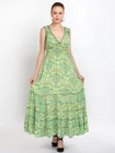 Women's Casual Long Silk Floral Printed Summer outfit Dress for Women - Assorted