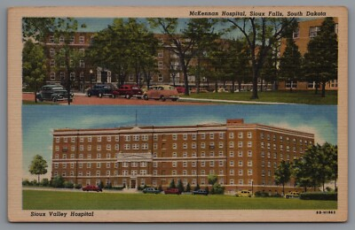 #ad Postcard SD McKennan Hospital Sioux Falls South Dakota Sioux Valley Hospital C14 $2.63