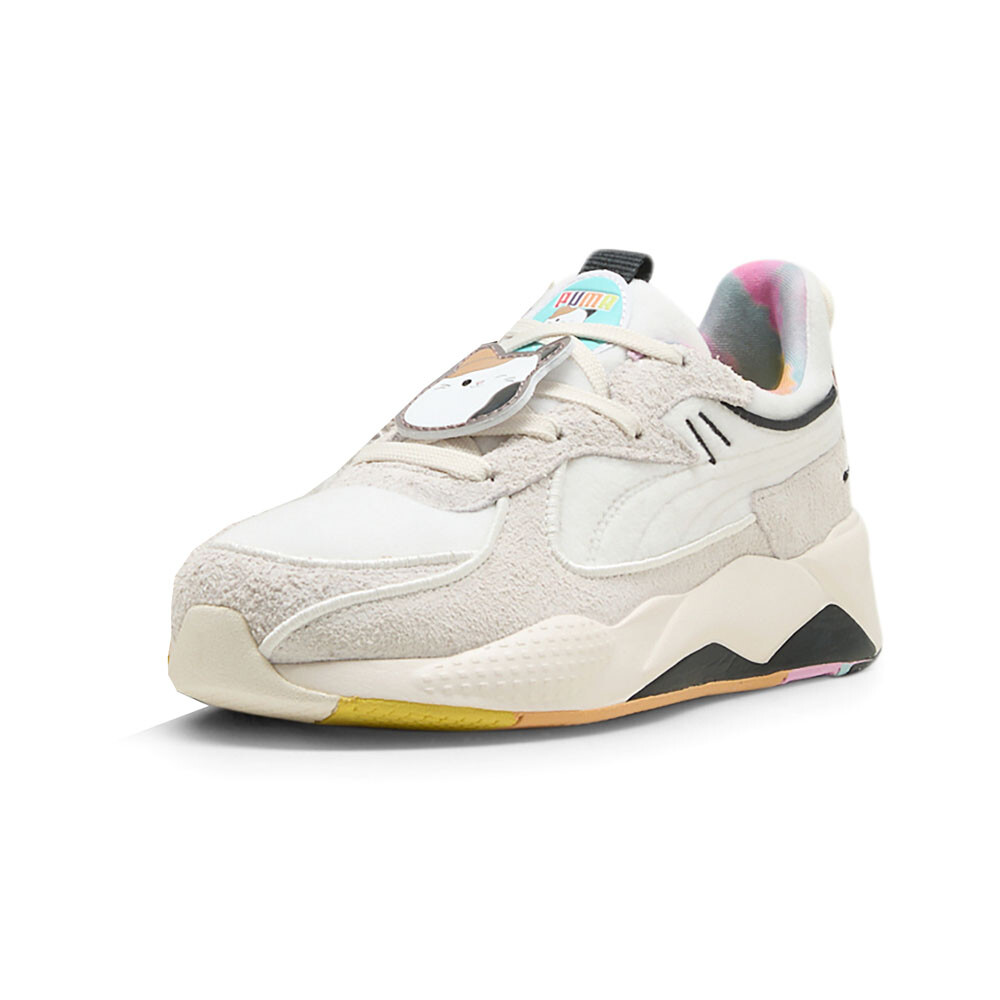 PUMA RsX Cam X Squish Lace Up Youth Boys Grey, White