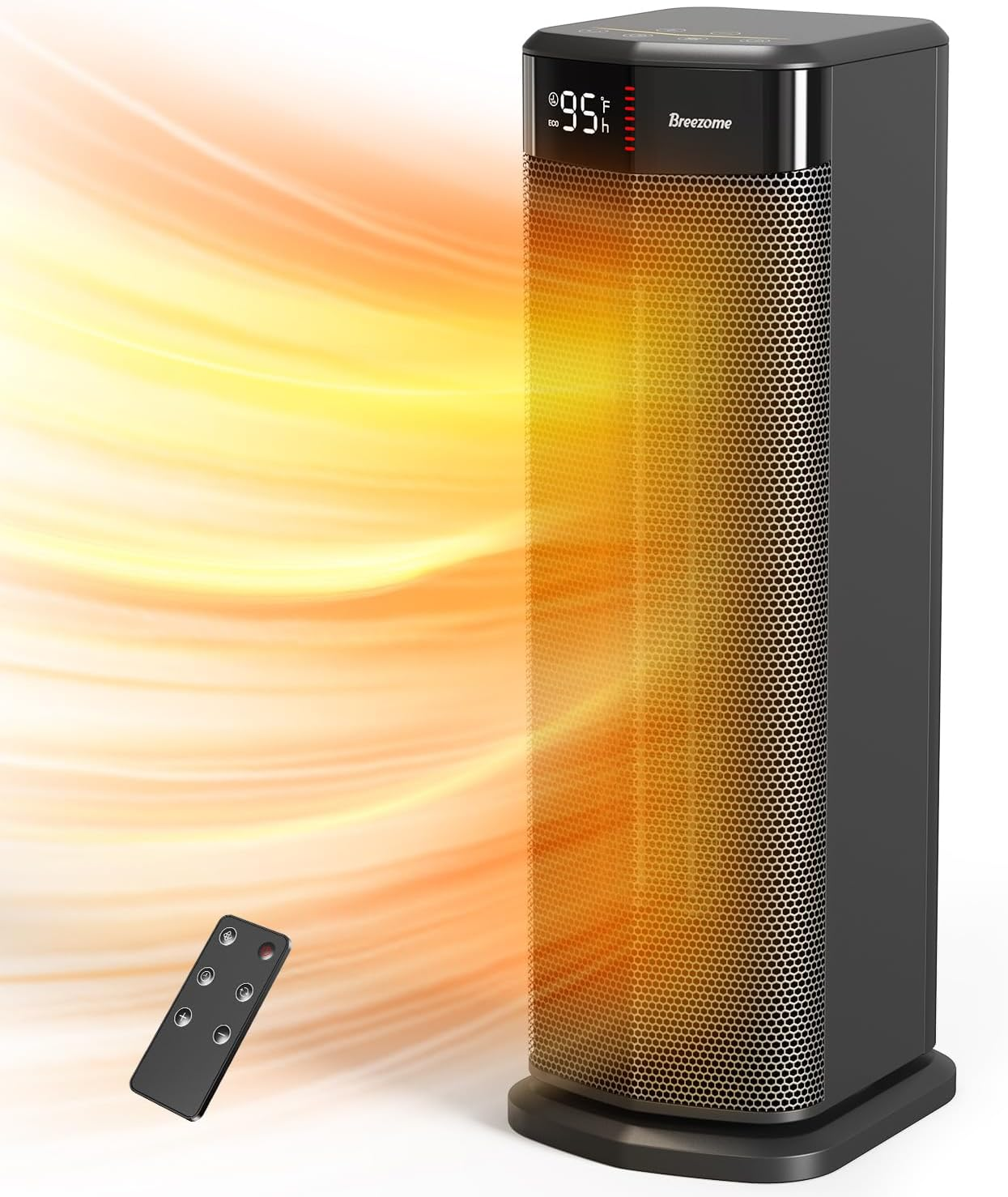 Space Heater for Indoor Use, 1500W Fast Heating Electric Heater with Thermostat,-image