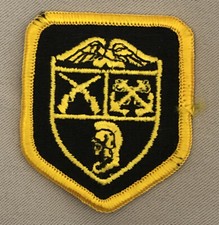 Shield Patch - 2 inches x 2 3/8 inches - Black Yellow