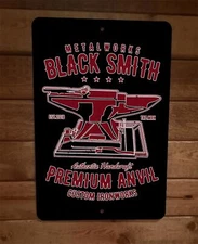 Metalworks Black Smith Premium Anvil Custom Ironworks 8x12 Metal Wall Sign