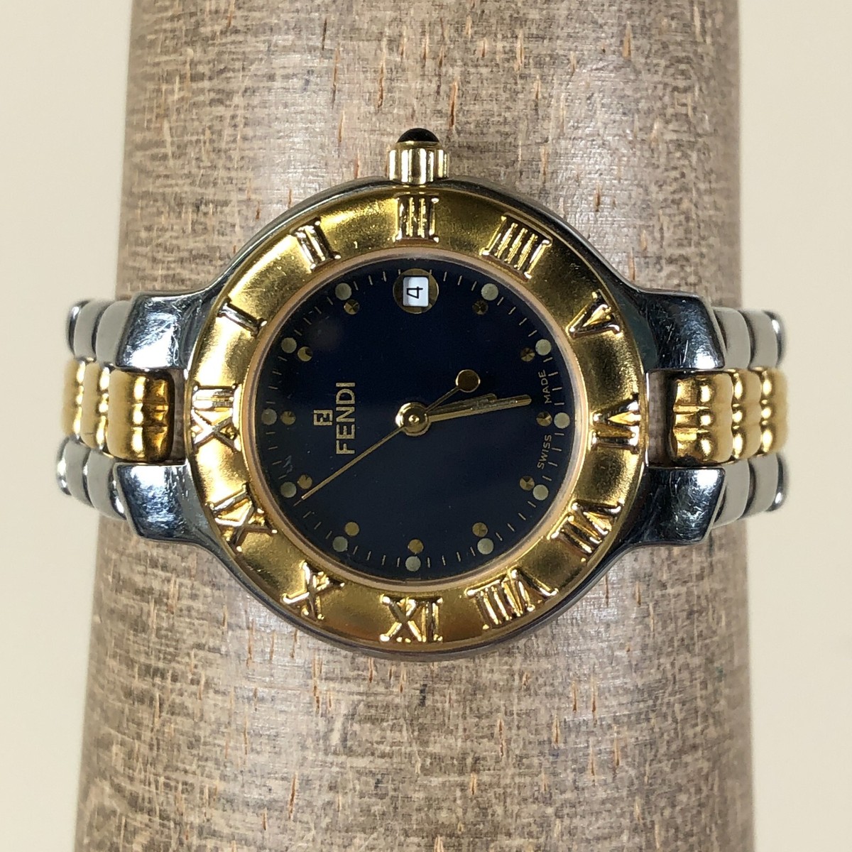 訳あり超特価の通販 Vintage Fendi Orologi Women 900L Dress Black Dial Two Tone フェンディ