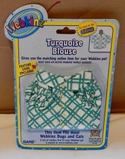 Webkinz Clothing Turquoise Blouse Ganz Fit Your Pet Plush With Feature Code 1A