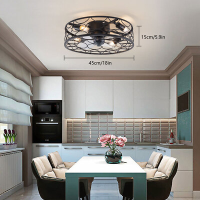 Pendant Fan Chandelier 6 Wind Speeds Ceiling Lighting Fixture w/ Remote control