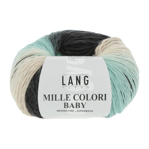 LANGYARNS Merino 200 Bébé Color Garn - 50g Knäuel, 203m Lauflänge, Nadeln 2,5-3,5 Für Baby-Strickprojekte