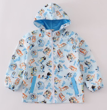 HD- Toddler Girl Blue Character Print Raincoat 100 Poly Size 4T NEW