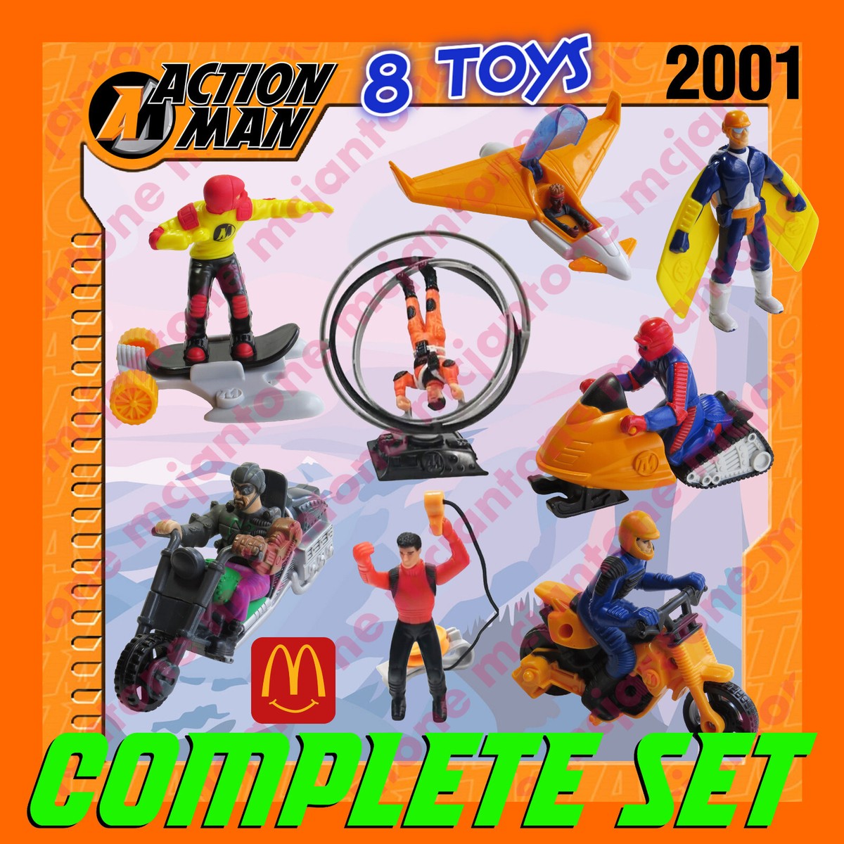 McDonald Flame 2001年 McDonald's Deluxe Mealtime Set 50 Pieces