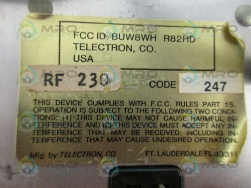 TELECTRON RF 230 GARAGE DOOR OPENER *USED* eBay