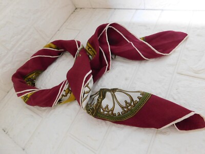 Foulard 100% Pure en Soie Vintage Femme (636) 112cm x 112cm