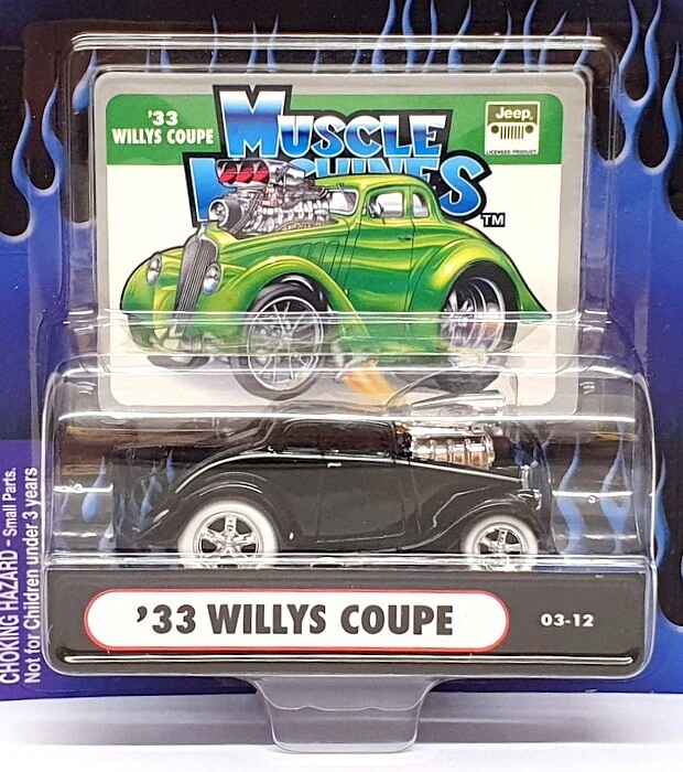 Muscle Machines 1/64 Scale 71161 03-12 - 1933 Willys Coupe - Black - Image 4 of 4
