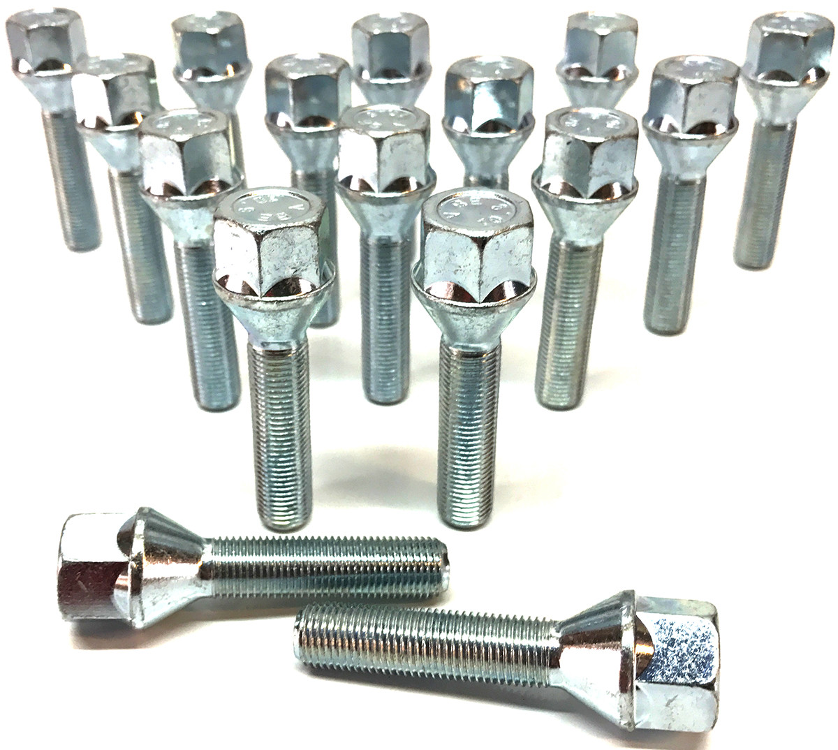 16 x M12 x 1.25 45mm extended thread 19mm Hex alloy wheel bolts for