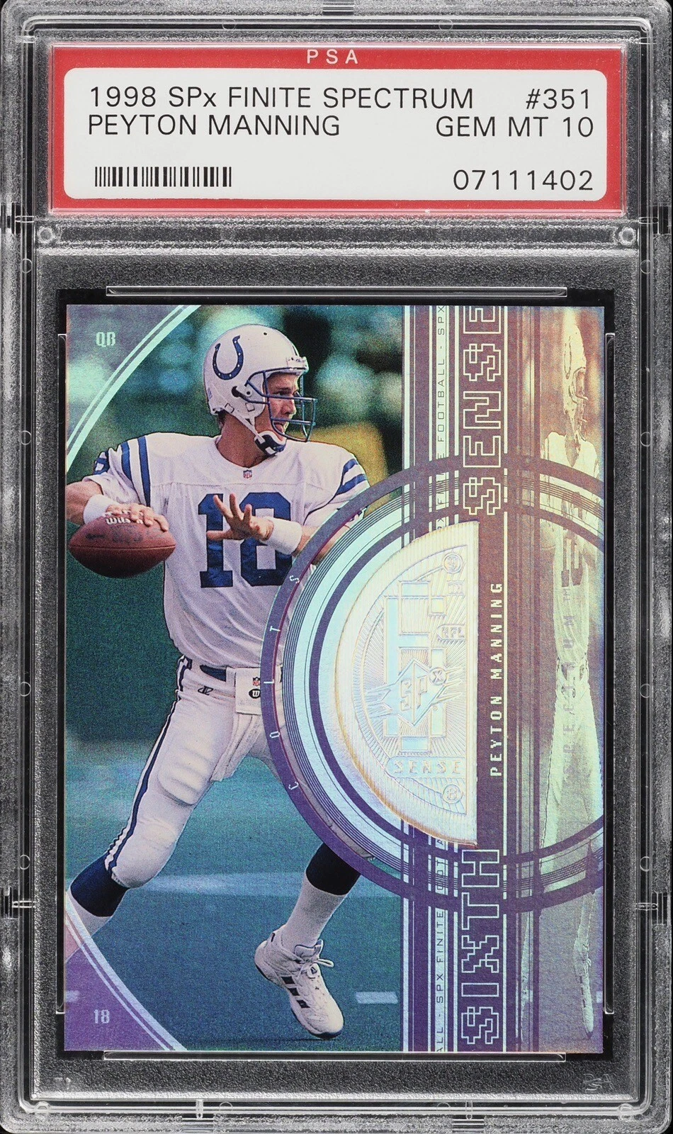 Peyton Manning SPx Finite Spectrum #351 Base