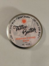 WILD WILLIES TATTOO BUTTER PREMIUM TATTOO BALM 2 OZ 'Live Free Stay Wild' NEW 